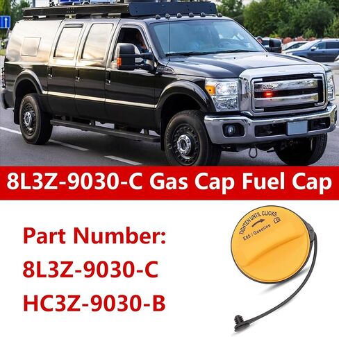 غطاء الغاز غطاء الوقود 8L3Z-9030-C لفورد F-250 سوبر ديوتي 2011-2016 لفورد كراون فيكتوريا 2008-2009 1 قطعة أصفر in Kuwait