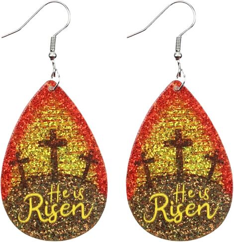 عيد الفصح انخفاض الأقراط الاكريليك لطيف الأرنب البيض الأرنب الملونة زهرة الحيوان استرخى أقراط الربيع للنساء in Kuwait