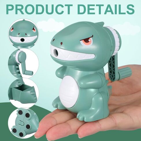 مبراة يدوية على شكل ديناصور من توفيكو، مبراة أقلام رصاص للأطفال، مبراة أقلام رصاص لطيفة، مبراة أقلام رصاص للفتيات، مبراة كهربائية بألوان زاهية، هدية للأطفال، صبي من البلاستيك in Kuwait