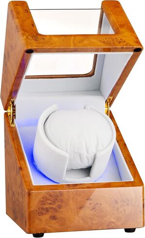 Watch Winders For Automatic Watches ，1/2/4 Watch Winder with Quiet Motor, Automatic Watch Winder With Led Light, Watch Winde With Four Rotation Modes,Soft quality watch pillow，Best Gift (7.6) in Saudi Arabia