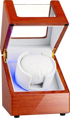 Watch Winders For Automatic Watches ，1/2/4 Watch Winder with Quiet Motor, Automatic Watch Winder With Led Light, Watch Winde With Four Rotation Modes,Soft quality watch pillow，Best Gift (7.6) in Saudi Arabia