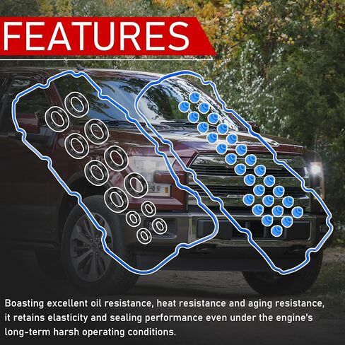 مجموعة حشية غطاء صمام المحرك متوافقة مع 2014 2015 2016 2017 Ford F150 2018 2019 2020 Ford Mustang V8 5.0L 5.2L يستبدل VS50902R in Kuwait
