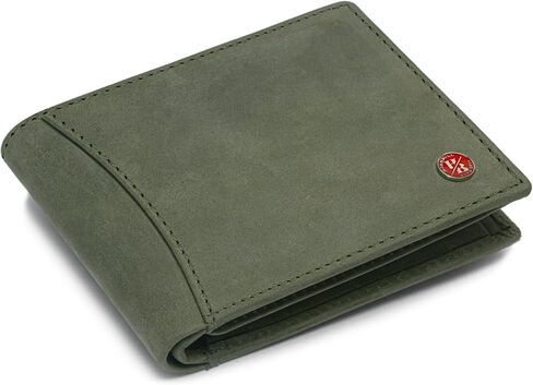 Themes Leather Wallet for Men | Stylish Valentine's Day Mens Gift Wallet | RFID Blocking Wallets Men Leather (Green) in Saudi Arabia