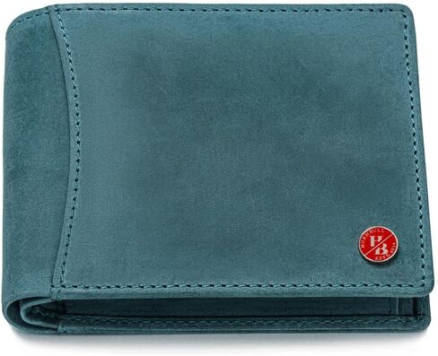 Themes Leather Wallet for Men | Stylish Valentine's Day Mens Gift Wallet | RFID Blocking Wallets Men Leather (Green) in Saudi Arabia