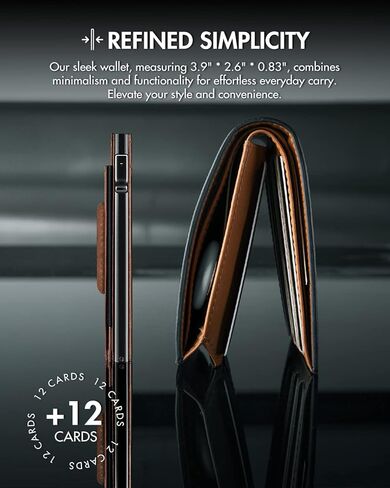 محفظة iwantit Slim AirTag للرجال، محفظة رجالية بسيطة مع جيب بحزام مطاطي، حامل بطاقة الائتمان، حجب RFID، محفظة Apple Air Tag، محفظة ذكية ثنائية الطي لأكثر من 10 بطاقات | نافذة الهوية in Kuwait