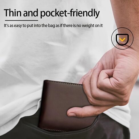 Stylish Coffee Brown Wallet – Premium Leather RFID-Blocking Foldable Wallet with 2 ID Windows for Men and Women in Saudi Arabia