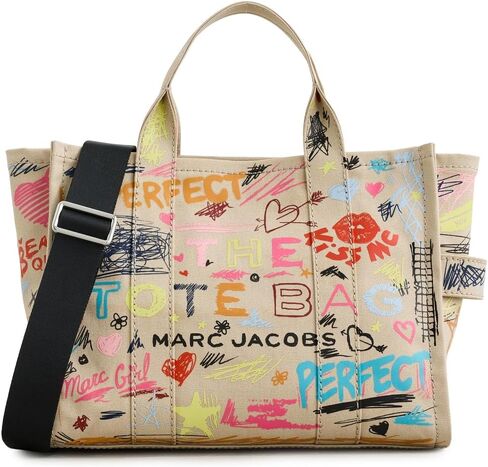 Marc Jacobs Women's The Punk Scribble Canvas Medium Tote Bag in Saudi Arabia
