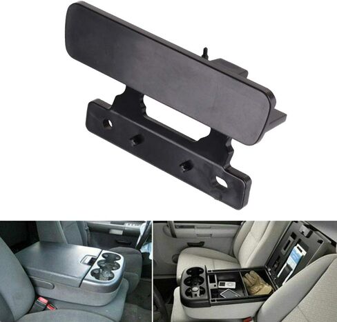 LUJUNTEC غطاء مسند ذراع وحدة التحكم المركزية مناسب لـ 2007-2013 لسيارة Chevy Silverado Avalanche Suburban لـ GMC Sierra Yukon غطاء مسند ذراع مزلاج أسود 924-810 2086415,20864153 in Saudi Arabia
