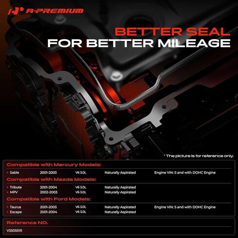 مجموعة حشية غطاء صمام المحرك A-Premium متوافقة مع Ford Escape 2001-2004، Taurus 2001-2003 وMazda Tribute 2001-2004، MPV 2002-2003 وMercury Sable 2001-2003، 3.0L in Saudi Arabia