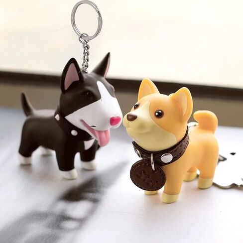 SNUGGLEUP Shiba Inu Keychain,Creative Couple Car Key Pendant With Key Ring Cute Dog Doll Personality School Bag Pendant Key Chains Girl Boy in Saudi Arabia