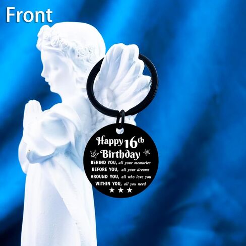 Sweet 16 Birthday Gifts for Girls Boys, 16th Happy Birthday Decorations for Men Women, Unique 16-18 Year Old Teen Boy Girl Bday Present - Born in 2010 Double-Sided Keychian with Inspirational Quotes in Saudi Arabia