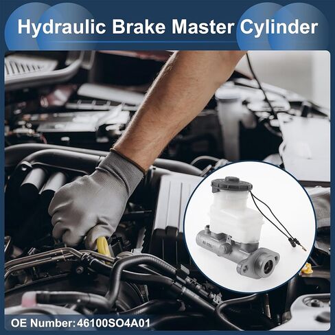 Brake Master Cylinder Reservoir No.46100SO4A01 for Honda Civic 1996-2000 Hydraulic Master Cylinder Silver Tone,White Aluminum Alloy,Plastic 1 Pc in Saudi Arabia