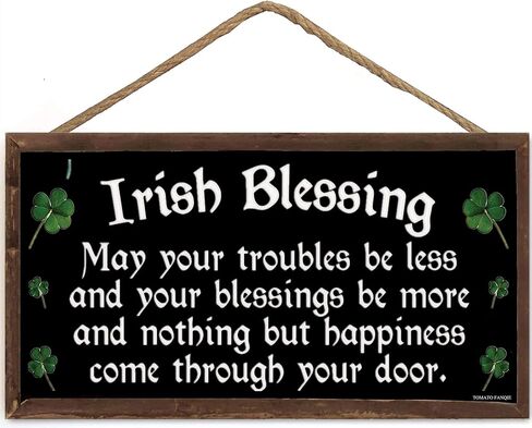 Irish Blessing Happiness Friendship Gift Plaque St Patricks Day Lucky House Sign (US-G016) in Kuwait