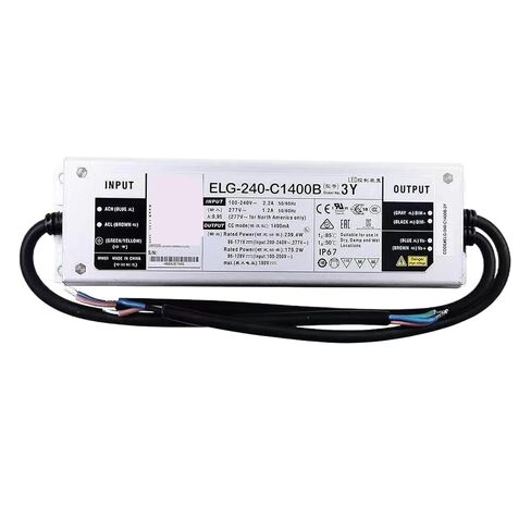 1 قطعة ELG-240-C700/1050/1400/1750/2100B-3Y مخرج واحد مع وظيفة PFC تيار مستمر LED سائق يعتم IP67(ELG-240-C2100B-3Y) in Saudi Arabia