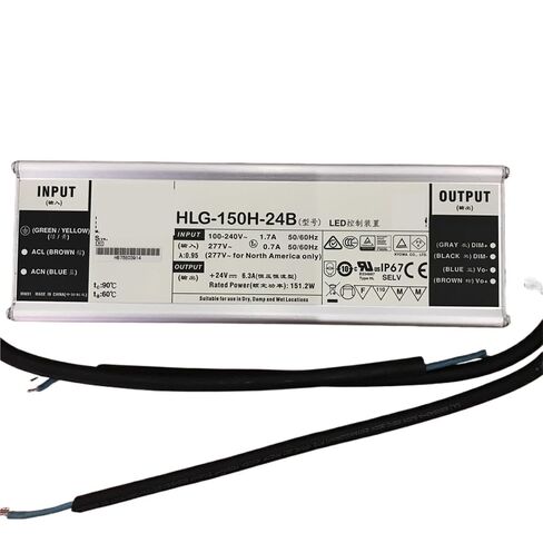 1pcs 150W Constant Voltage Constant Current LED dimming Driver Power Supply HLG-150H-B 12V 15V 20V 24V 30V 36V 42V 48V 54V(HLG-150H-20B 20V) in Saudi Arabia