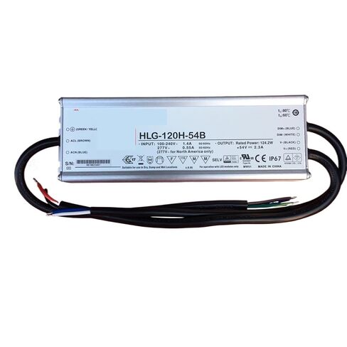 1 قطعة 120 واط الجهد المستمر تيار مستمر عكس الضوء LED سائق التيار الكهربائي HLG-120H-B 12 فولت 15 فولت 20 فولت 24 فولت 30 فولت 36 فولت 42 فولت 48 فولت 54 فولت (HLG-120H-20B 20 فولت) in Saudi Arabia