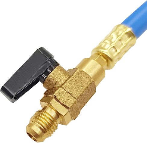 R134A R410A R22 R12 A/C Charging Hoses and Ball Valve Set,3 Color 7" Coded Hoses with Ball Valve 1/4" SAE Thread for AC HVAC Maintenance Kit and Air Condition Refrigeration Charging Tools in Saudi Arabia
