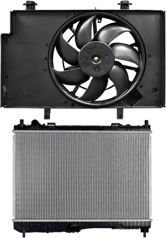 Radiator Cooling Fan Assembly Compatible with 2011-2018 for Ford for Fiesta 1.6L,Radiator Fan Direct Fit Replacement for Engine Cooling Fan & Radiator in Saudi Arabia