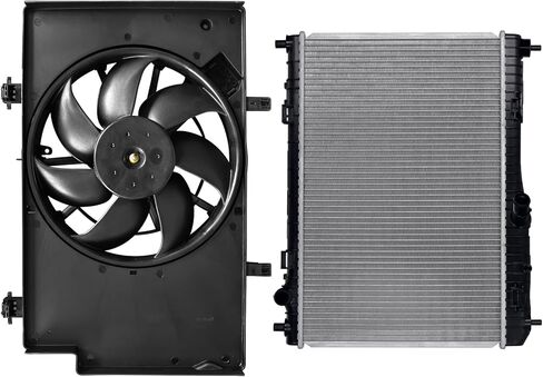 Radiator Cooling Fan Assembly Compatible with 2011-2018 for Ford for Fiesta 1.6L,Radiator Fan Direct Fit Replacement for Engine Cooling Fan & Radiator in Saudi Arabia