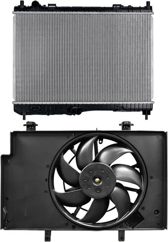 Radiator Cooling Fan Assembly Compatible with 2011-2018 for Ford for Fiesta 1.6L,Radiator Fan Direct Fit Replacement for Engine Cooling Fan & Radiator in Saudi Arabia