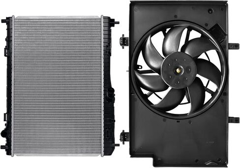 Radiator Cooling Fan Assembly Compatible with 2011-2018 for Ford for Fiesta 1.6L,Radiator Fan Direct Fit Replacement for Engine Cooling Fan & Radiator in Saudi Arabia