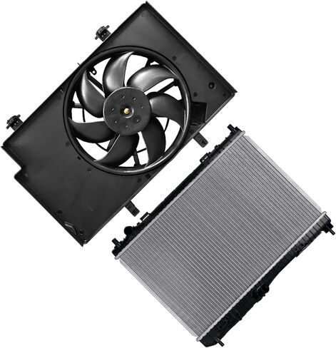 Radiator Cooling Fan Assembly Compatible with 2011-2018 for Ford for Fiesta 1.6L,Radiator Fan Direct Fit Replacement for Engine Cooling Fan & Radiator in Saudi Arabia