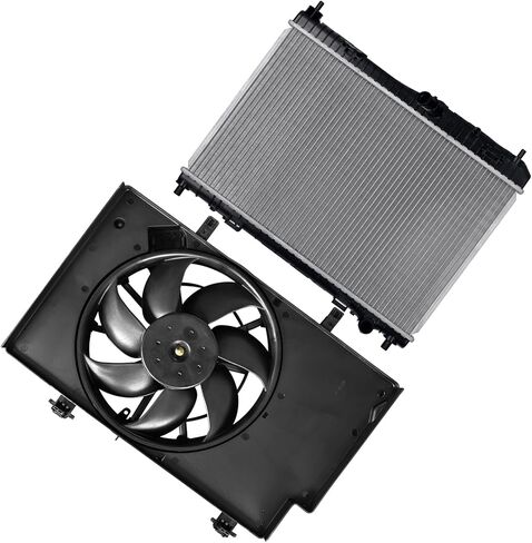 Radiator Cooling Fan Assembly Compatible with 2011-2018 for Ford for Fiesta 1.6L,Radiator Fan Direct Fit Replacement for Engine Cooling Fan & Radiator in Saudi Arabia
