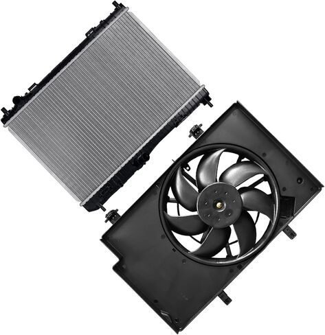 Radiator Cooling Fan Assembly Compatible with 2011-2018 for Ford for Fiesta 1.6L,Radiator Fan Direct Fit Replacement for Engine Cooling Fan & Radiator in Saudi Arabia