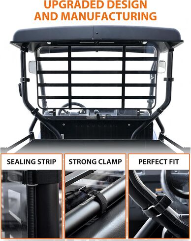 SAUTVS Rear Windshield for Kawasaki Mule SX SE XC LE FE 2017-2026 Accessories, Polycarbonate Clear Back Window with Noise Strip, Impact Resistant in Saudi Arabia