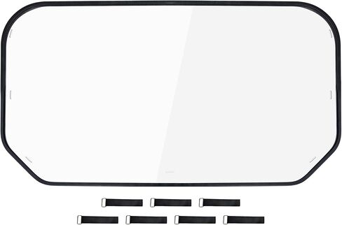 SAUTVS Rear Windshield for Kawasaki Mule SX SE XC LE FE 2017-2026 Accessories, Polycarbonate Clear Back Window with Noise Strip, Impact Resistant in Saudi Arabia