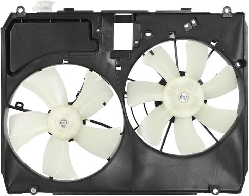 Radiator Cooling Fan Assembly Compatible with 2004-2005 for Toyota for Sienna 3.3L, Black&White Radiator Fan Direct Fit Replacement for Engine Cooling Fan in Saudi Arabia