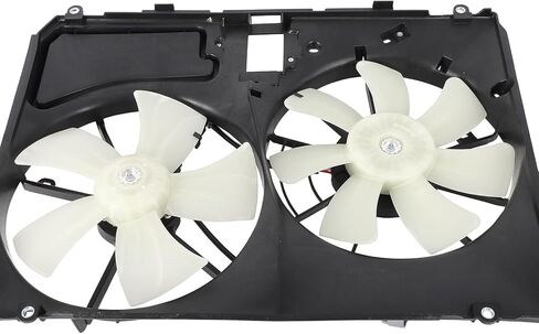 Radiator Cooling Fan Assembly Compatible with 2004-2005 for Toyota for Sienna 3.3L, Black&White Radiator Fan Direct Fit Replacement for Engine Cooling Fan in Saudi Arabia