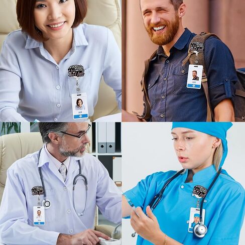 God is Within Her She Will Not Fall Badge Reel, Retractable ID Holder with Inspirational Scripture Quote & Alligator Clip for Nurses, Teachers & Office Staff in Kuwait