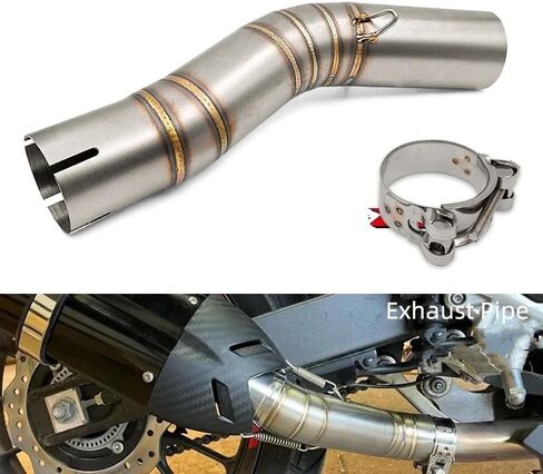 ماسورة عادم الدراجة النارية ماسورة الوصلة الوسطى كاتم صوت سهل الارتداء لسوزوكي GSXR 1000 GSXR1000 2003 2004 2005 2006 K3 K4 K5 K6 in Saudi Arabia