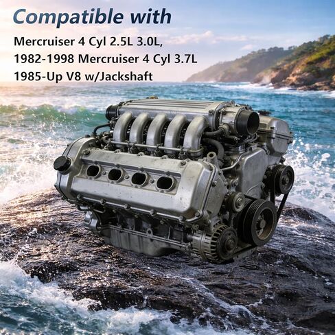 Exhaust Flapper Water Shutter with Grommets Compatible with MerCruiser Stern Drives 2.5L 3.0L 3.7L Engines Replace # 18-2727 60930 in Saudi Arabia