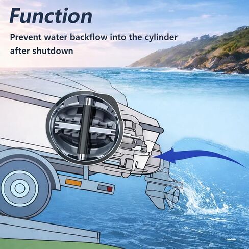Exhaust Flapper Water Shutter with Grommets Compatible with MerCruiser Stern Drives 2.5L 3.0L 3.7L Engines Replace # 18-2727 60930 in Saudi Arabia