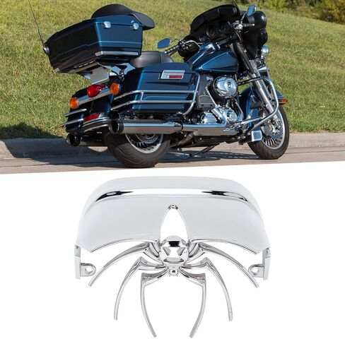 Motorcycle Tail Light Cover Chrome Plated ABS Spider Design Rear Lamp Guard Rustproof Decorative Accessory for in Kuwait