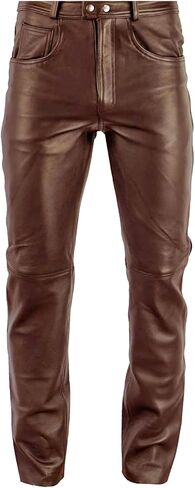 Genuine Leather Pants for Men Bikers Fashion Pants 100% Real Leather in Saudi Arabia