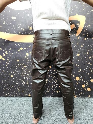 Genuine Leather Pants for Men Bikers Fashion Pants 100% Real Leather in Saudi Arabia