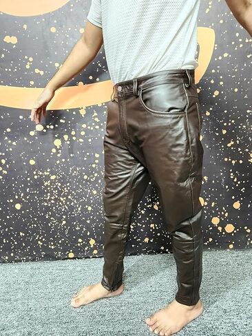 Genuine Leather Pants for Men Bikers Fashion Pants 100% Real Leather in Saudi Arabia