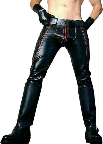 Genuine Leather Pants for Men Bikers Fashion Pants 100% Real Leather in Saudi Arabia