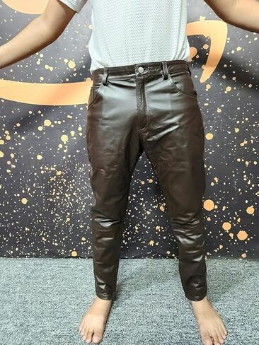 Genuine Leather Pants for Men Bikers Fashion Pants 100% Real Leather in Saudi Arabia