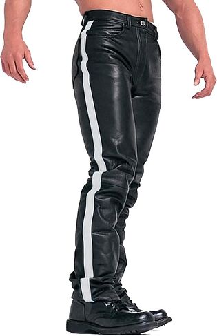 Genuine Leather Pants for Men Bikers Fashion Pants 100% Real Leather in Saudi Arabia