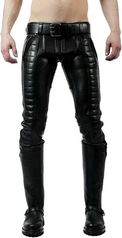 Genuine Leather Pants for Men Bikers Fashion Pants 100% Real Leather in Saudi Arabia