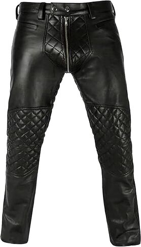 Genuine Leather Pants for Men Bikers Fashion Pants 100% Real Leather in Saudi Arabia