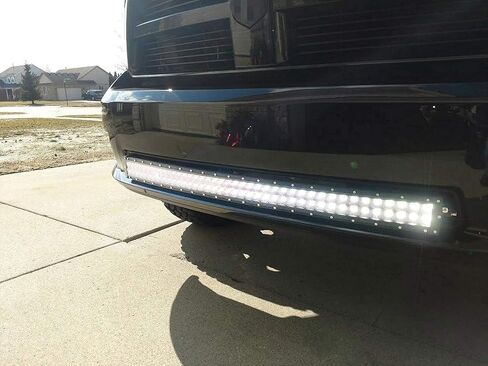شريط إضاءة LED بطول 40 بوصة من iJDMTOY متوافق مع 09-18 Dodge RAM 1500 Express مع مصد رياضي، بما في ذلك شريط إضاءة LED منحني 240 وات، ودعامات تثبيت بفتحة المصد السفلي ومجموعة أسلاك التبديل in Saudi Arabia