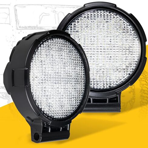 أضواء جرار، 2 قطعة 42 وات 4 بوصة شريط إضاءة LED دائري للجرارات الزراعية، يجمع بين الحاصدة، 12-24 فولت على الطرق الوعرة، قرون إضاءة للعمل متوافقة مع جرارات جون ديري، كوبوتا، كيس IH in Saudi Arabia