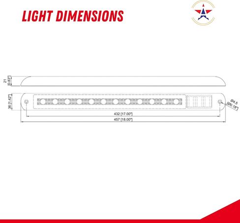 2 قطعة 18 بوصة LED شريط إضاءة مزدوج الوظيفة - إيقاف، ذيل، دوران، توهج نيون وإضاءة احتياطية - 12 مصباح LED أحمر/9 أبيض، فائق السطوع، مقاوم للطقس IP67، DOT FMVSS متوافق مع المقطورات RVs Campers، 12V in Saudi Arabia