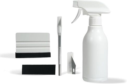 تشتمل مجموعة الأفلام المكونة من خمس قطع على مكشطة لباد ولباد إضافي وسكين نحت وخمس شفرات إضافية وزجاجة رذاذ سعة 300 مل. مناسبة لفيلم تلوين الزجاج، فيلم نافذة السيارة. in Kuwait