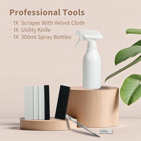 تشتمل مجموعة الأفلام المكونة من خمس قطع على مكشطة لباد ولباد إضافي وسكين نحت وخمس شفرات إضافية وزجاجة رذاذ سعة 300 مل. مناسبة لفيلم تلوين الزجاج، فيلم نافذة السيارة. in Kuwait